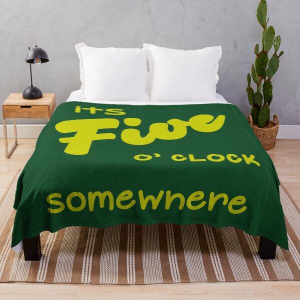 Item preview, It's Five O' Clock Somewhere (Green) designed and sold by MariePopPrints.