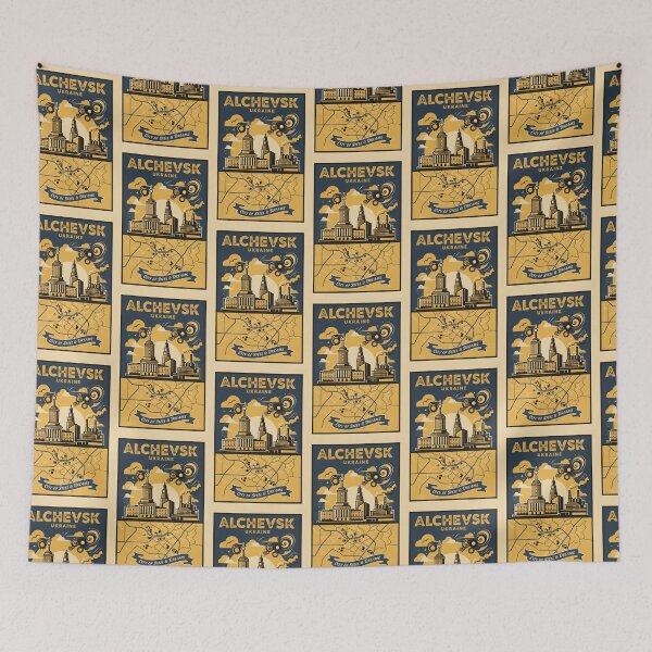 Item preview, Alchevsk Ukraine Retro Vintage Travel Souvenir designed and sold by TravelersGems.