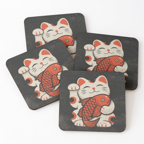 Item preview, Cat with fish decoration on wall designed and sold by anytka.