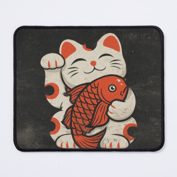 Item preview, Cat with fish decoration on wall designed and sold by anytka.