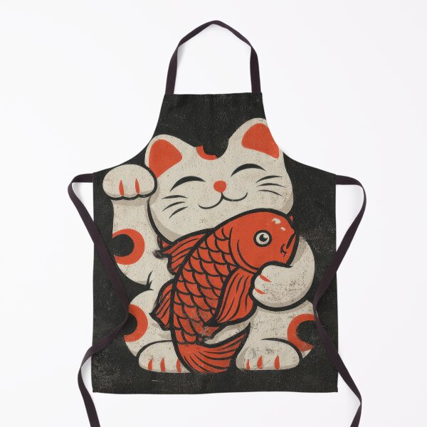 Item preview, Cat with fish decoration on wall designed and sold by anytka.
