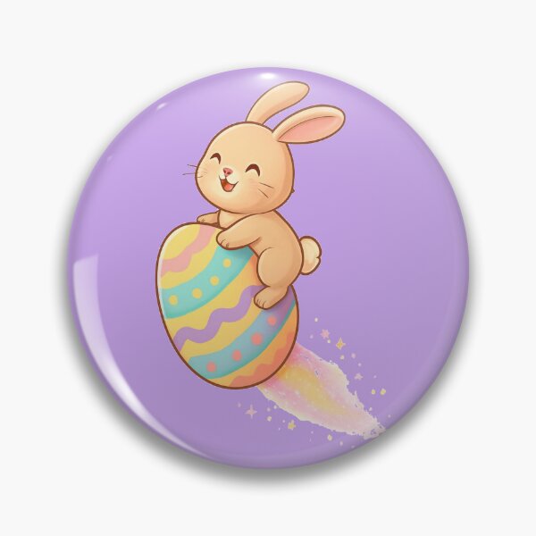 Item preview, Cute Bunny Riding a Colorful Easter Egg With Sparkling Trail - Happy Easter  designed and sold by FireOrchid.