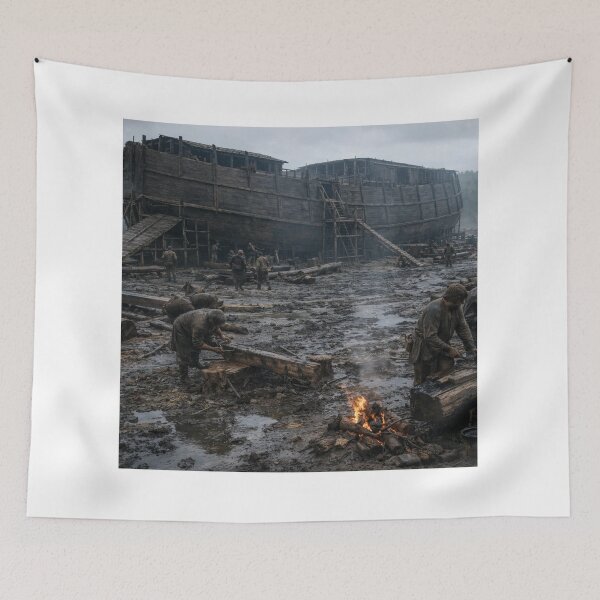 Item preview, The Construction of Noah's Ark Epic Realism designed and sold by NiceArtsPlace.