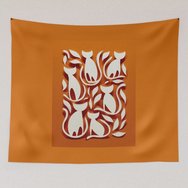 Item preview, Cats Matisse Style Paper Cutout 2 designed and sold by MaryFiore.
