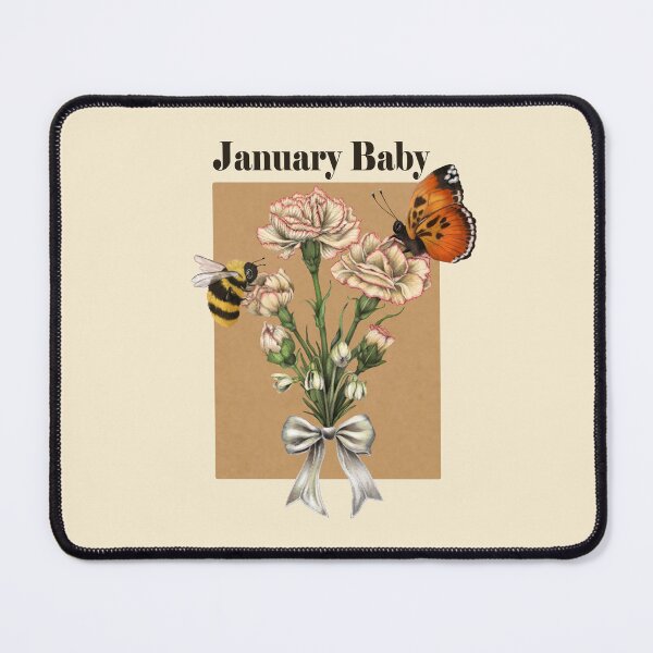 Item preview, Carnation and Snowdrop January Birth Flower Illustration designed and sold by ReaDillo.