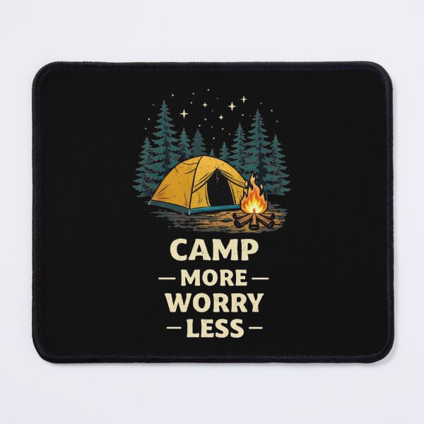 Item preview, Camp More Worry Less Funny Camping Adventure Design designed and sold by Tropivaro.