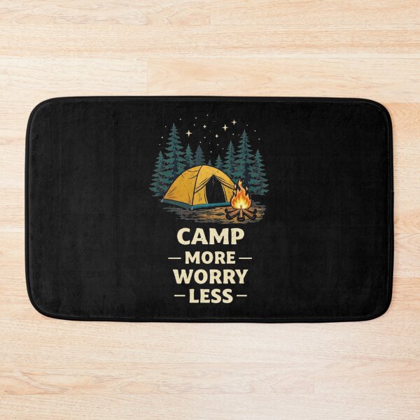 Item preview, Camp More Worry Less Funny Camping Adventure Design designed and sold by Tropivaro.