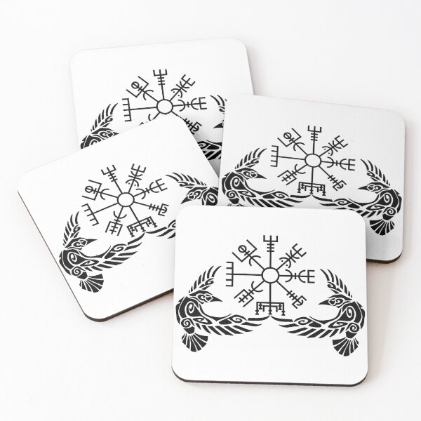 Item preview, Black crows and a Viking compass designed and sold by Lagueny.