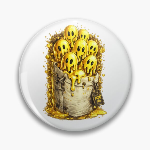 Item preview, Cute Melting Ghosts in Golden Goo – Funny Spooky Halloween Art designed and sold by jerskie_12tribes.