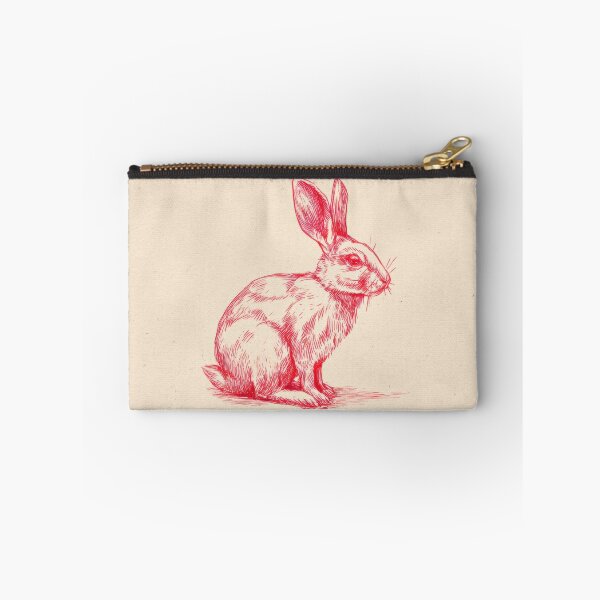 Item preview, Rabbit sketch in red ink on paper designed and sold by anytka.