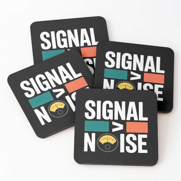 Item preview, Signal Over Noise Minimalist Tech and Productivity Design designed and sold by SplashTastic.