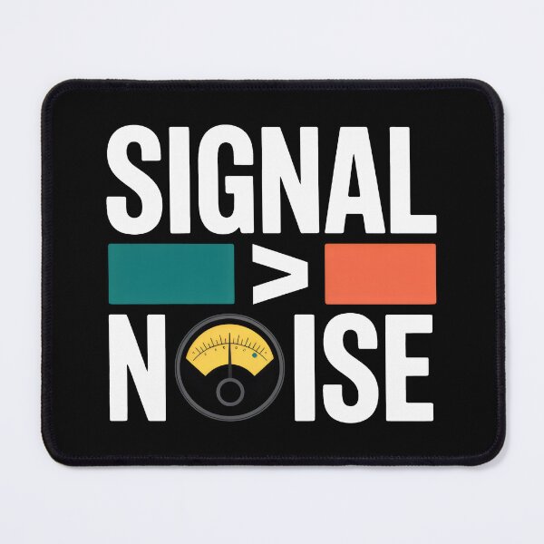 Item preview, Signal Over Noise Minimalist Tech and Productivity Design designed and sold by SplashTastic.