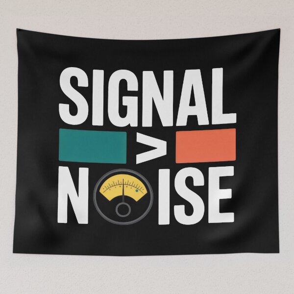 Item preview, Signal Over Noise Minimalist Tech and Productivity Design designed and sold by SplashTastic.
