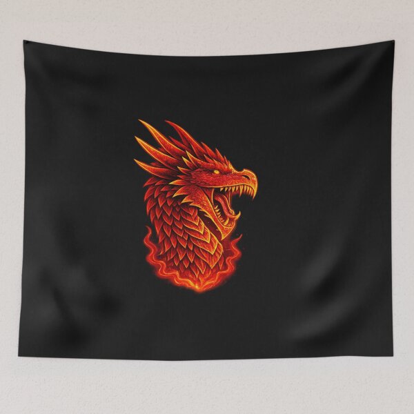 Item preview, Fire Dragon Fantasy Illustration designed and sold by Gezonde-Voeding.