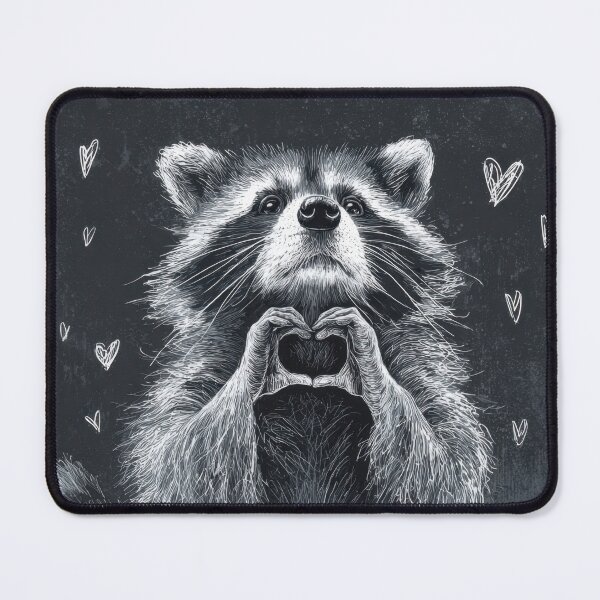 Item preview, Raccoon shows heart symbol with paws designed and sold by anytka.