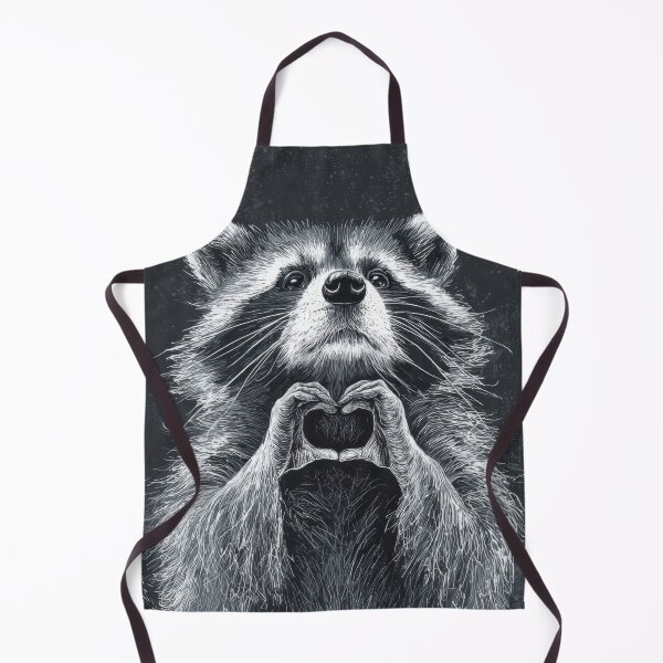 Item preview, Raccoon shows heart symbol with paws designed and sold by anytka.