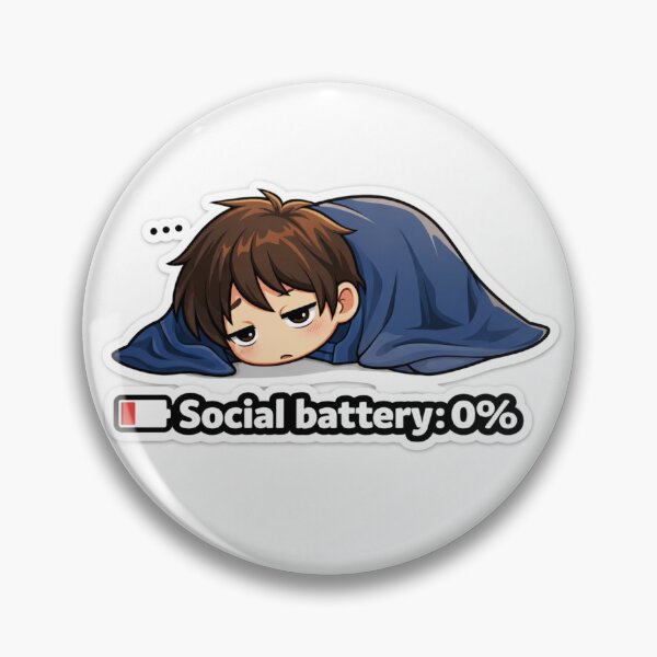 Item preview, Social Battery: 0% designed and sold by IntroInk.