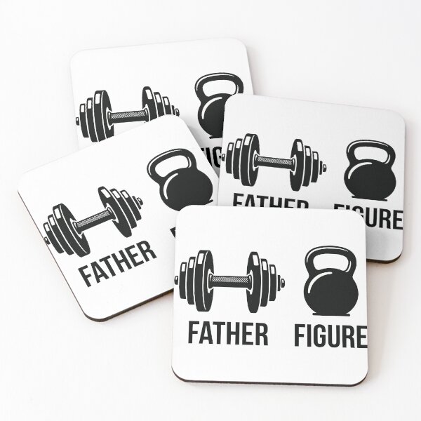 Item preview, Funny Father Figure Gym Dumbbell Kettlebell Pun designed and sold by FunFitLife Studio.