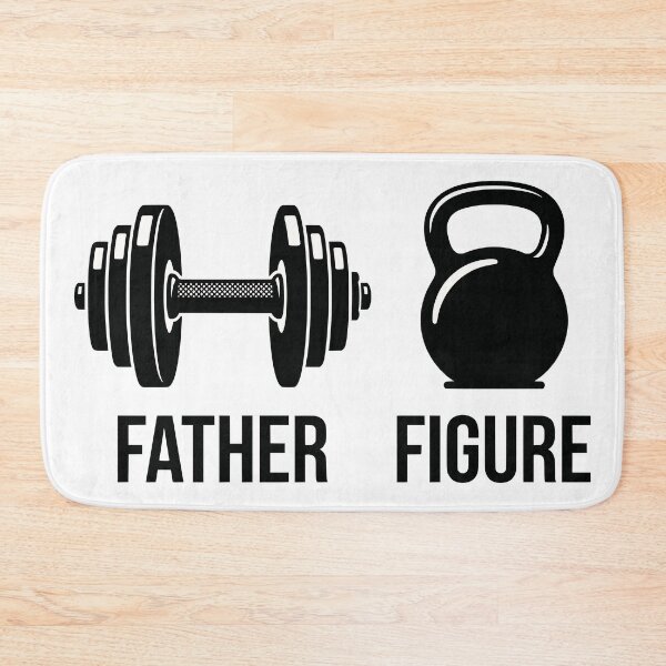 Item preview, Funny Father Figure Gym Dumbbell Kettlebell Pun designed and sold by FunFitLife Studio.