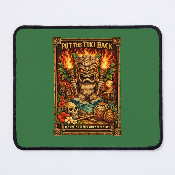 Item preview, Put The Tiki Back Retro 70s TV Parody Tiki Poster  Vintage Tropical Pop Culture Design designed and sold by GhostDawgs.