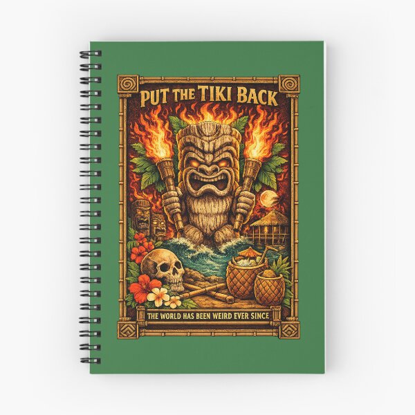Item preview, Put The Tiki Back Retro 70s TV Parody Tiki Poster  Vintage Tropical Pop Culture Design designed and sold by GhostDawgs.