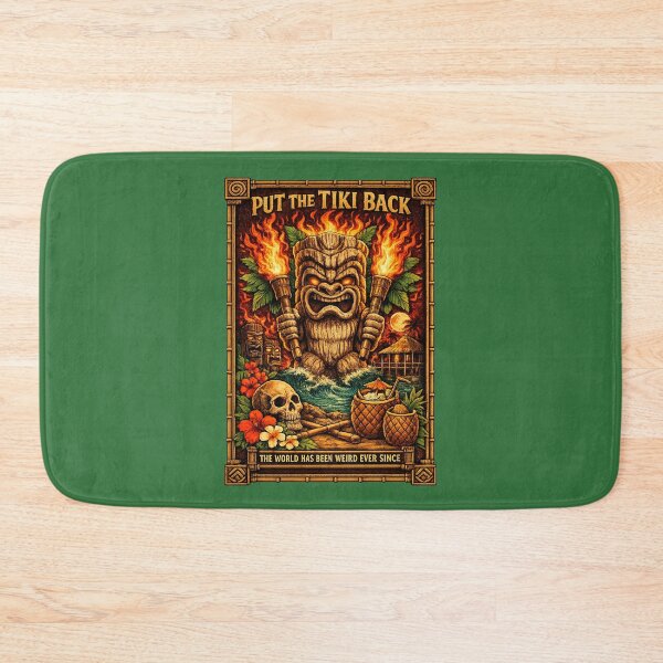 Item preview, Put The Tiki Back Retro 70s TV Parody Tiki Poster  Vintage Tropical Pop Culture Design designed and sold by GhostDawgs.