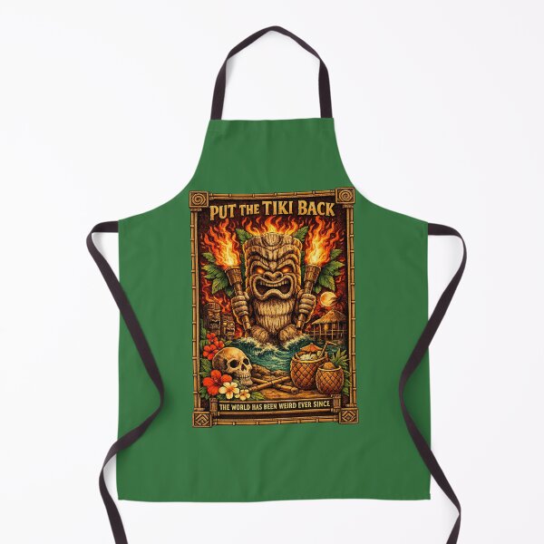 Item preview, Put The Tiki Back Retro 70s TV Parody Tiki Poster  Vintage Tropical Pop Culture Design designed and sold by GhostDawgs.