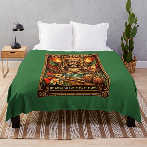 Item preview, Put The Tiki Back Retro 70s TV Parody Tiki Poster  Vintage Tropical Pop Culture Design designed and sold by GhostDawgs.