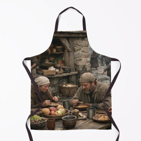 Item preview, Medieval Village Life Rustic Communal Feast designed and sold by NiceArtsPlace.