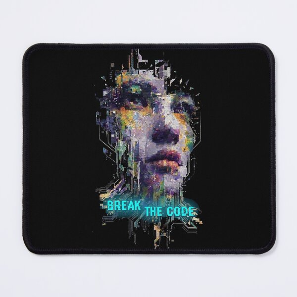 Item preview, Break The Code Glitch Cyberpunk Hacker Portrait Art designed and sold by PixelQ.