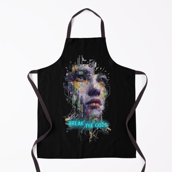 Item preview, Break The Code Glitch Cyberpunk Hacker Portrait Art designed and sold by PixelQ.