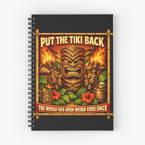 Item preview, Put The Tiki Back Retro 70s TV Parody Tiki Poster Vintage Tropical Pop Culture Design designed and sold by GhostDawgs.