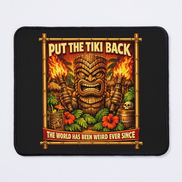 Item preview, Put The Tiki Back Retro 70s TV Parody Tiki Poster Vintage Tropical Pop Culture Design designed and sold by GhostDawgs.