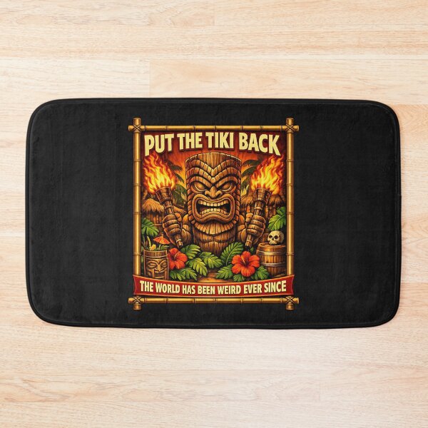 Item preview, Put The Tiki Back Retro 70s TV Parody Tiki Poster Vintage Tropical Pop Culture Design designed and sold by GhostDawgs.