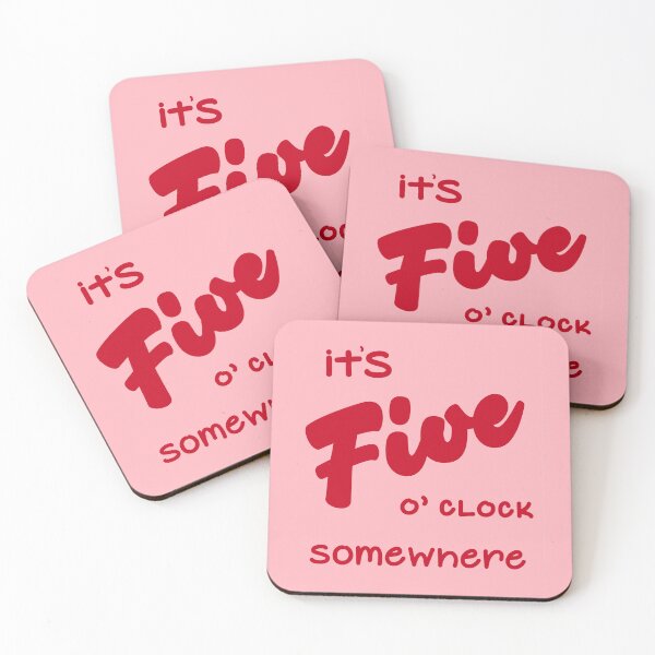 Item preview, It's Five O' Clock Somewhere (Pink) designed and sold by MariePopPrints.