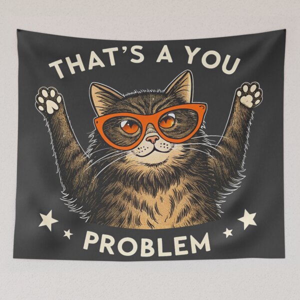 Item preview, That's A You Problem - Shrugging Cat Funny Boundary Setting Gift designed and sold by Artiviose.