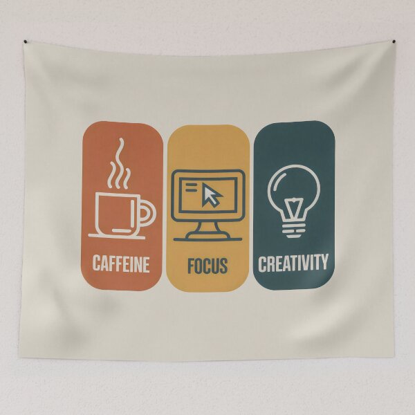 Item preview, Caffeine Focus Creativity Coffee and Digital Art Design designed and sold by SplashTastic.