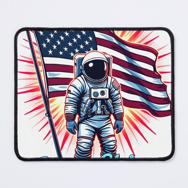 Item preview, Liberty Beyond the Earth – Futuristic Astronaut Freedom Space Graphic T-Shirt designed and sold by MilaPrintify.