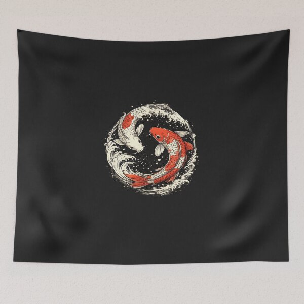 Item preview, Koi Yin Yang Fish Illustration designed and sold by Gezonde-Voeding.
