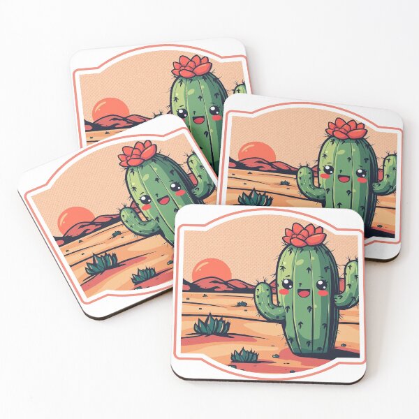 Item preview, Cute Cactus at Sunset in the Desert designed and sold by Retro-Bloom.