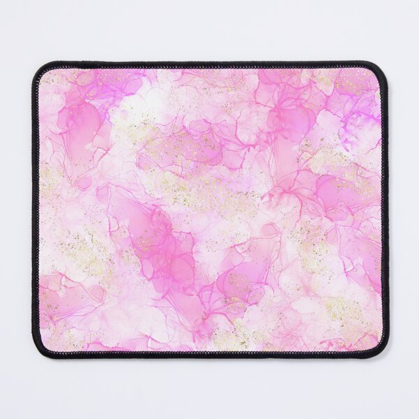 Item preview, Pink alcoholic ink with gold glitter designed and sold by limuliru.