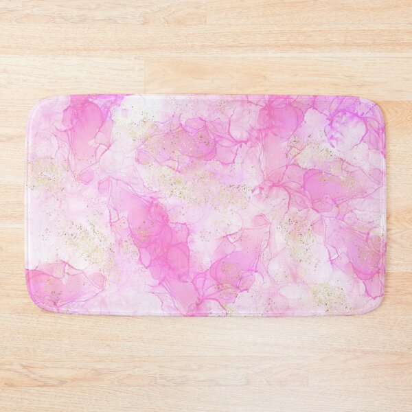 Item preview, Pink alcoholic ink with gold glitter designed and sold by limuliru.