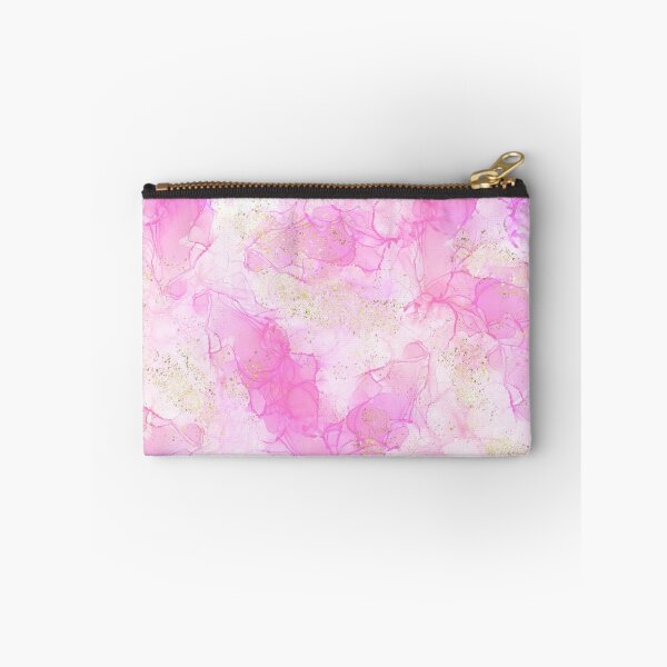 Item preview, Pink alcoholic ink with gold glitter designed and sold by limuliru.