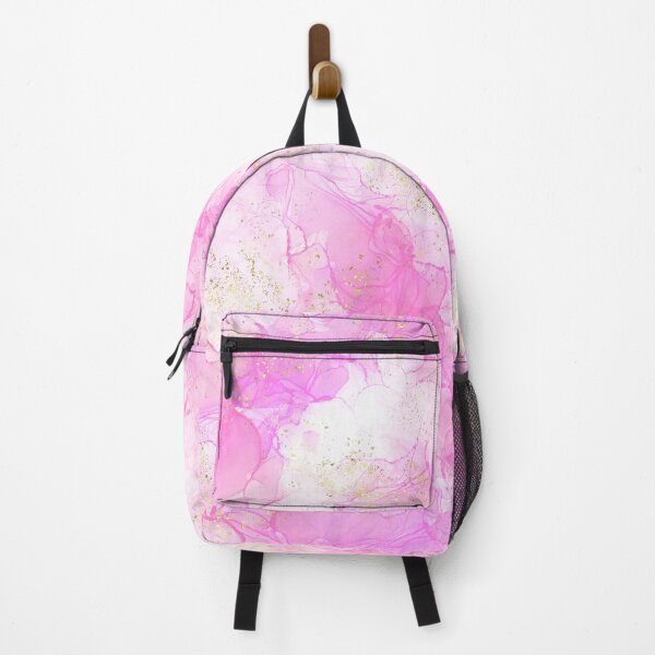 Item preview, Pink alcoholic ink with gold glitter designed and sold by limuliru.