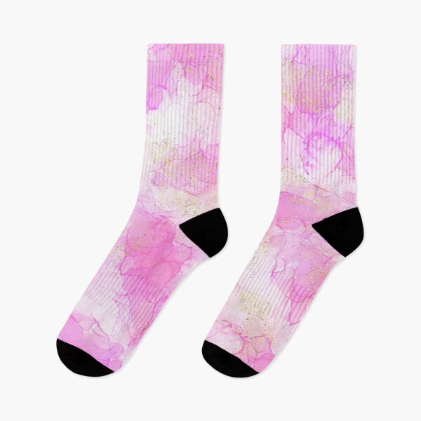 Item preview, Pink alcoholic ink with gold glitter designed and sold by limuliru.