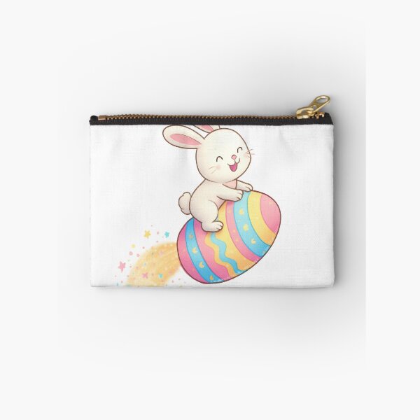 Item preview, Cute Bunny Riding a Colorful Easter Egg With Sparkling Trail - Happy Easter  designed and sold by FireOrchid.