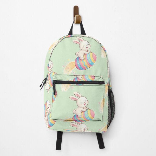 Item preview, Cute Bunny Riding a Colorful Easter Egg With Sparkling Trail - Happy Easter  designed and sold by FireOrchid.