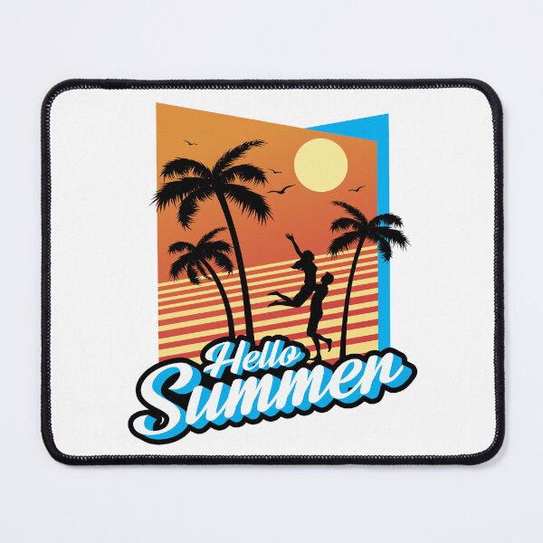Item preview, Retro Hello Summer - Vintage 80s Sunset Couple & Palm Trees designed and sold by fabiandesigns88.