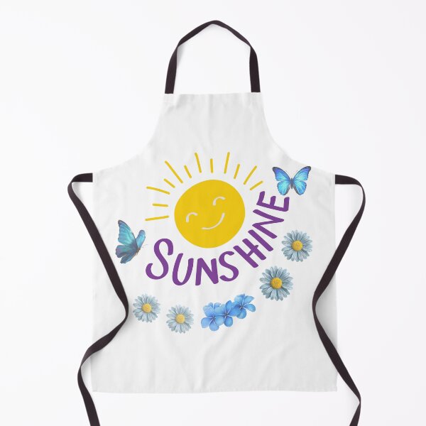 Item preview, Cute Sunshine Smiling Sun with Butterflies and Flowers Positive Spring Aesthetic Design designed and sold by Aura Design.