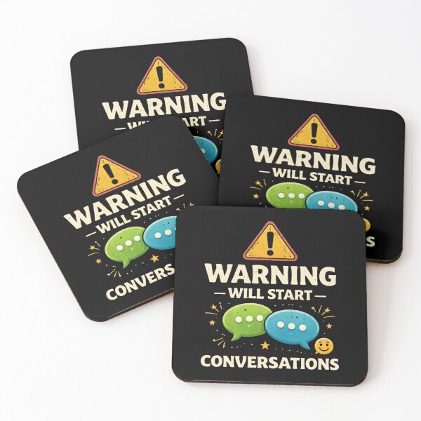 Item preview, Warning Will Start Conversations Funny Extrovert Humor Design designed and sold by Tropivaro.